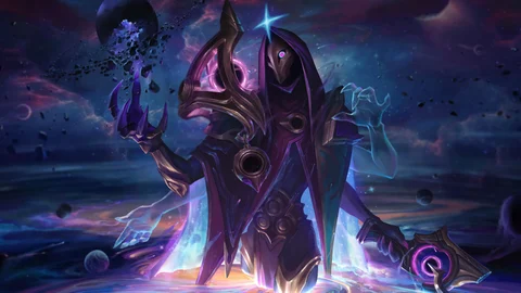 Dark cosmic jhin wallpaper