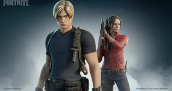 Fortnite resident evil leon claire