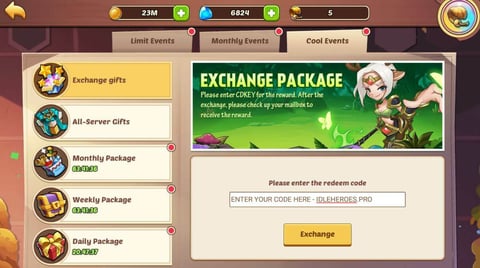 Idle Heroes Redeem Codes